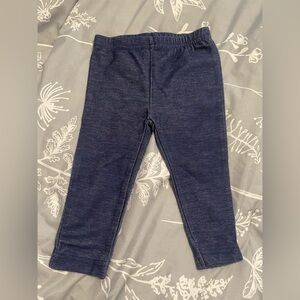 NWOT Baby Essentials Baby Girl Navy Denim Leggings 12M